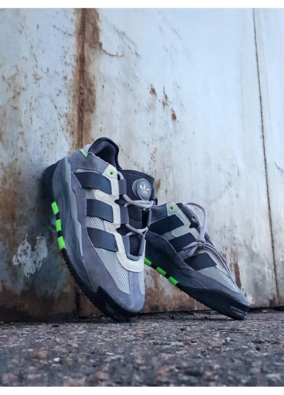 КРОСІВКИ ЖІНОЧІ ADIDAS NITEBALL GRAY BLACK LIME АДІДАС НАЙТБОЛ ЧОРНІ No Brand чорні демісезони (390381177)