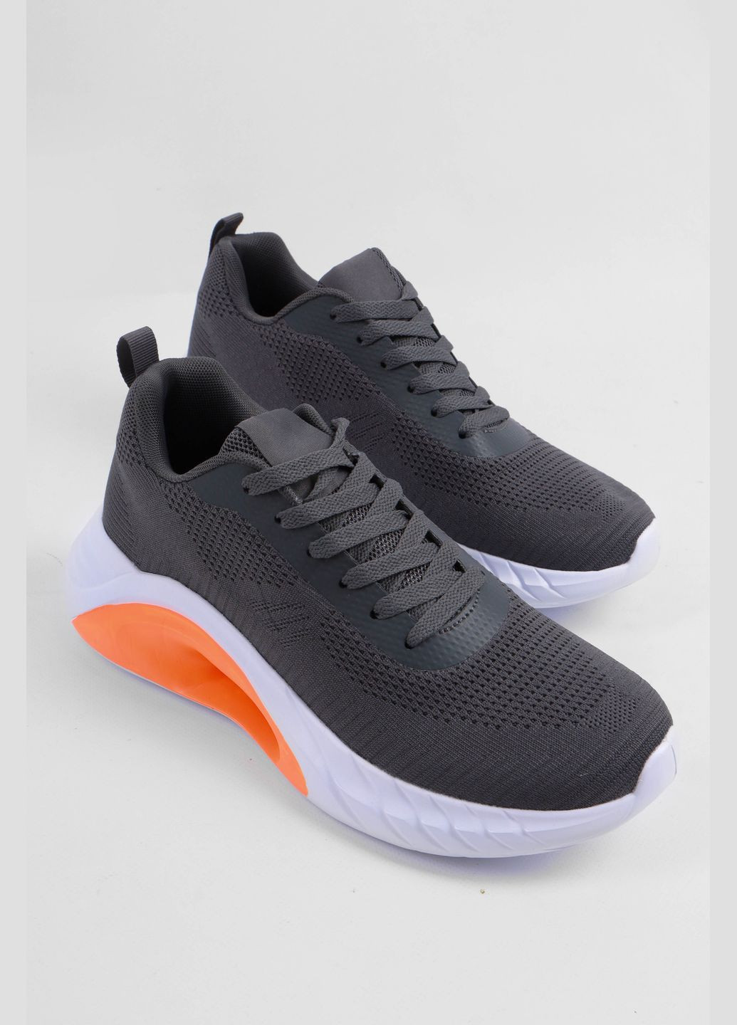 Темно-сірі Осінні кросівки чоловічі темно-сірого кольору на шнурівці Let's Shop