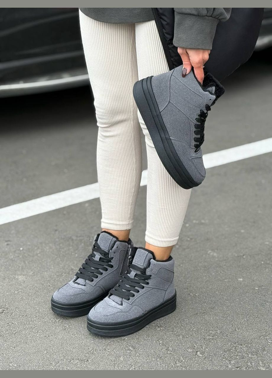 Кроссовки Vakko серые зима (314822704)