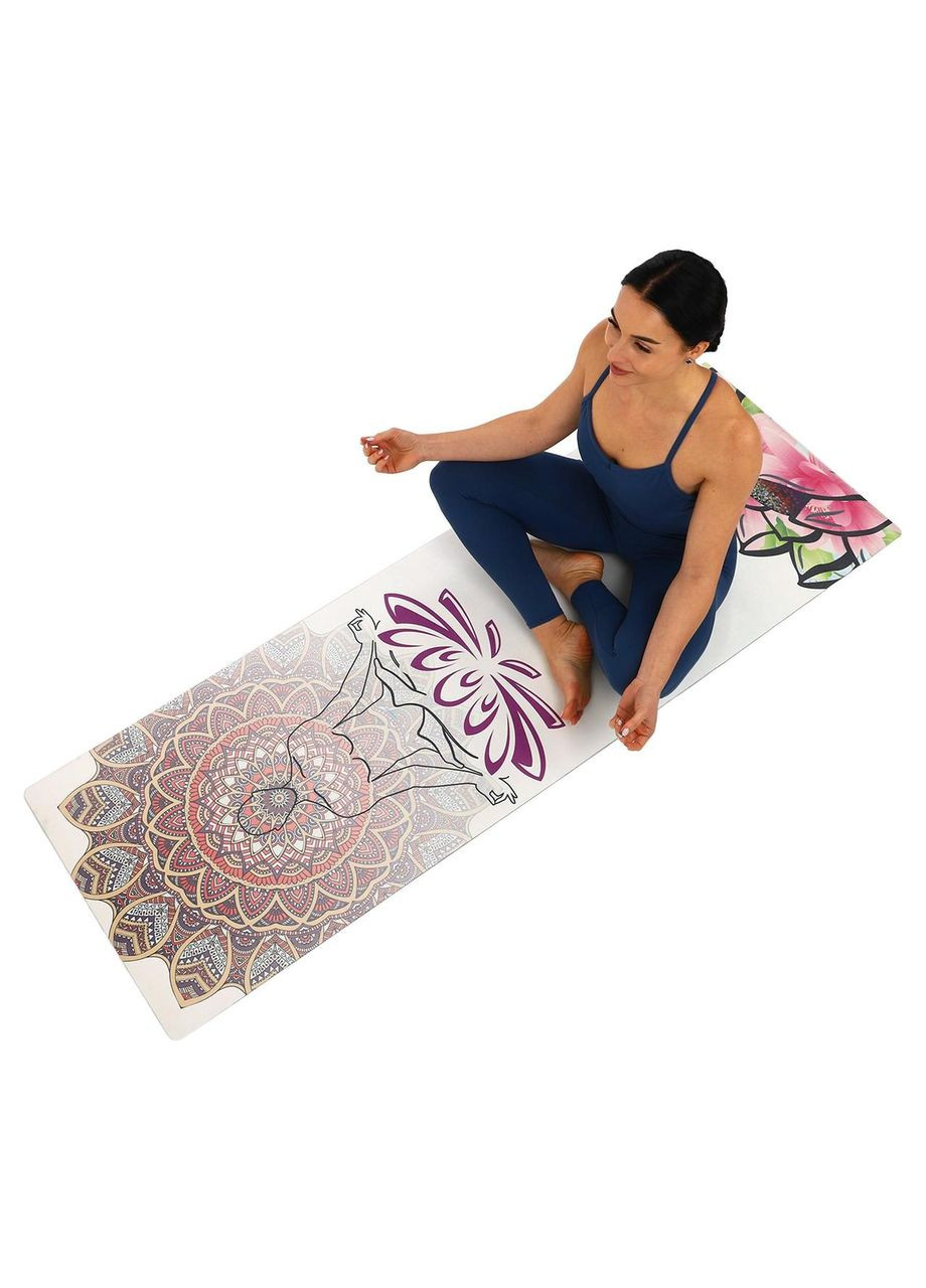 Коврик для йоги каучуковый замшевый FI-5662-24 Record (334304442)