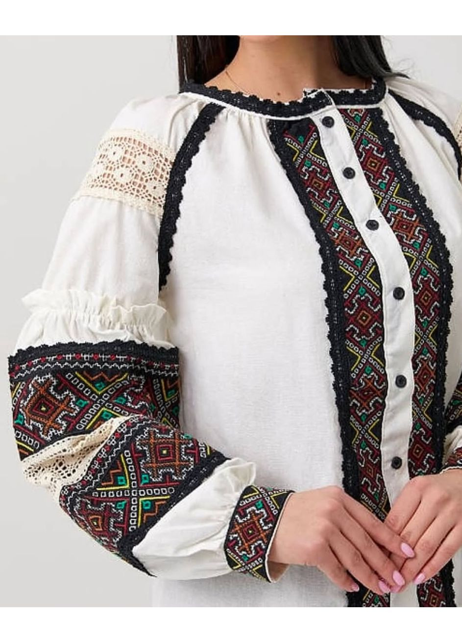 Біла жіноча вишита сорочка "мальва" ESQ (353307118)