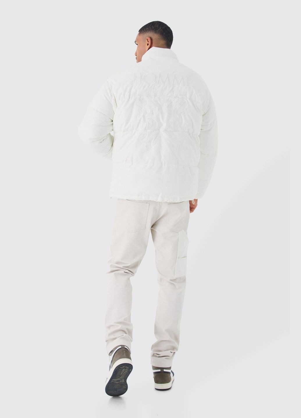 Кремова демісезонна куртка вільного крою Boohoo