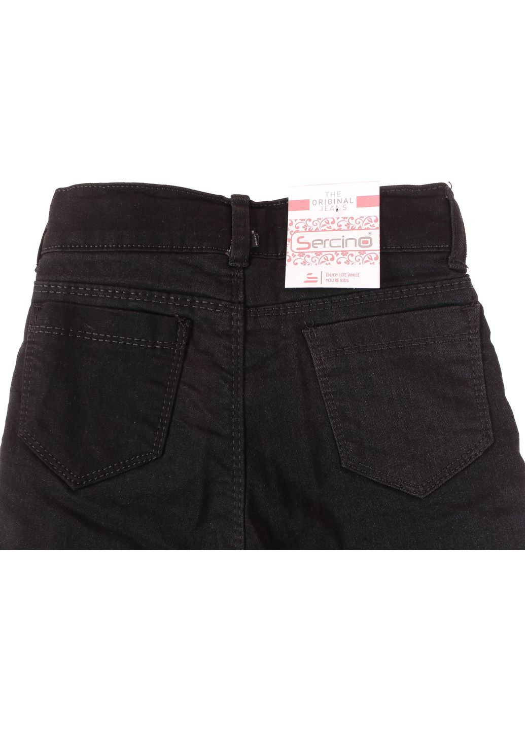 Черные зимние брюки джинсовые 52432 Sercino