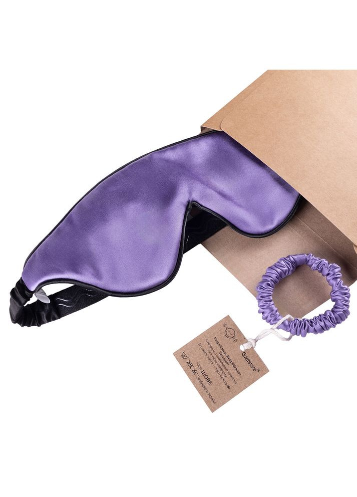 Подарочный набор Чумацький Шлях: шелковая маска модель 3.1 + шелковая резинка для волос размер (1223-02) Фабрика Тиші (369931786)