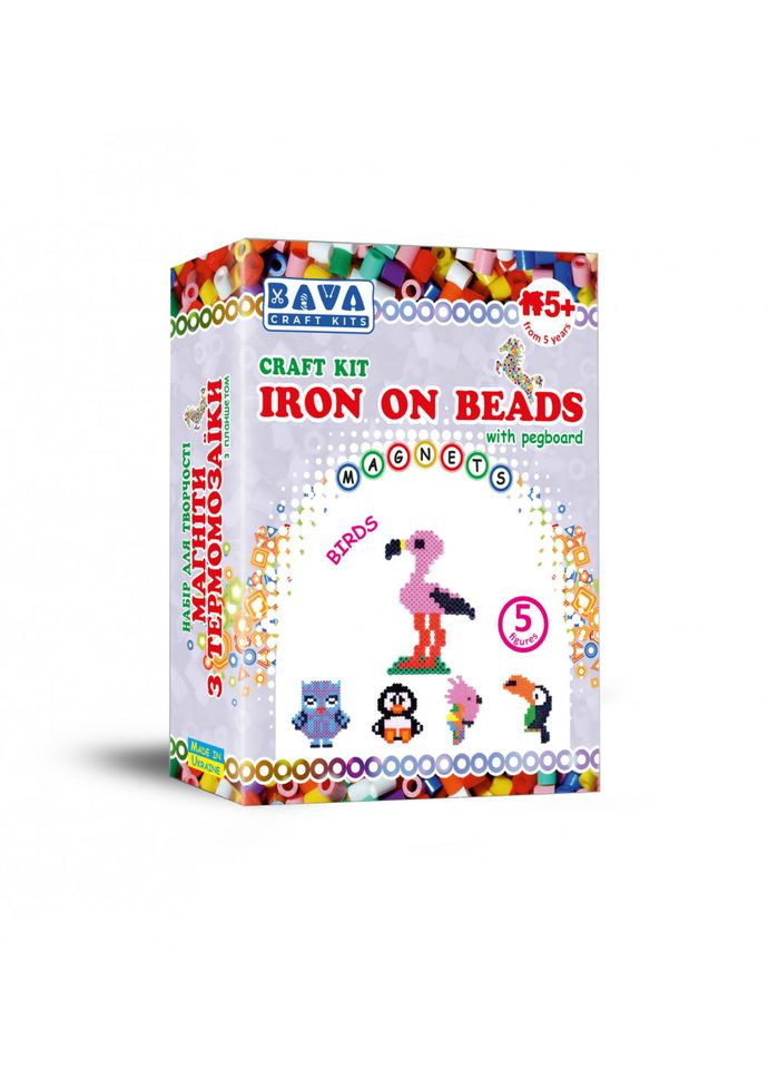 Магниты с термомозаики "Птицы" (TM-005) набор для творчества УМНЯШКА (305232693)