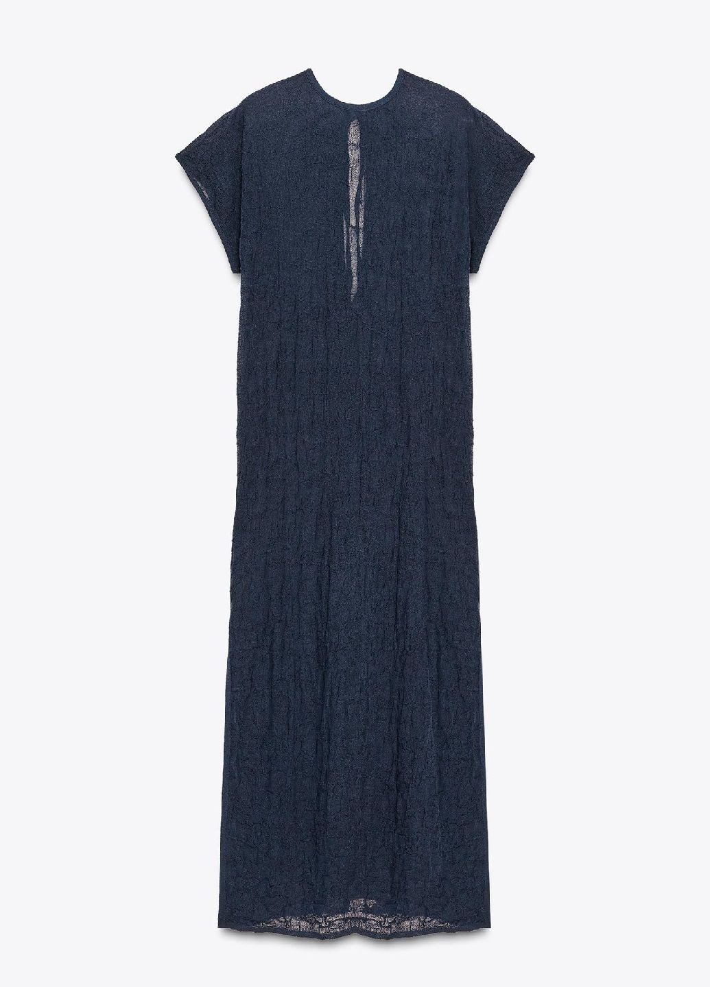 Темно-синее кэжуал платье Zara однотонное