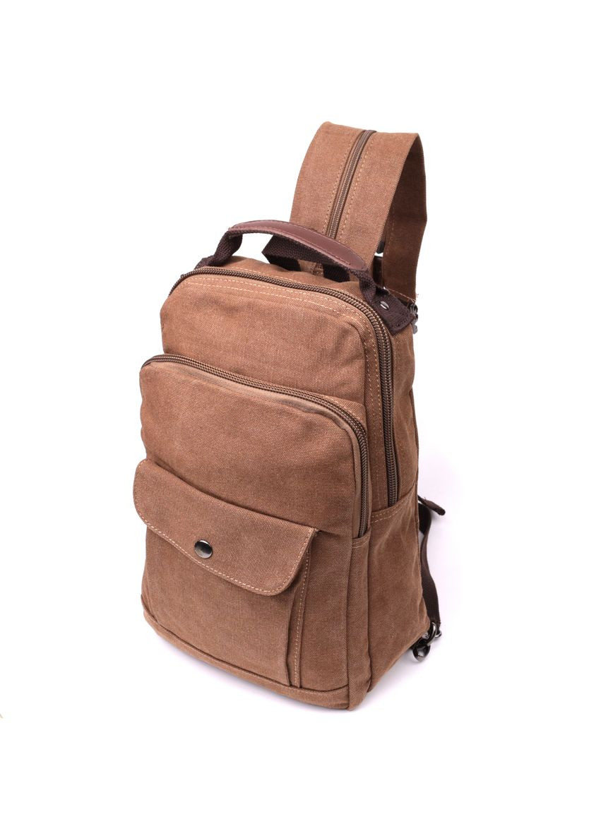 Зручний текстильний рюкзак із відділенням для планшета та ущільненою спинкою коричневий (sku_sale_15078) No Brand (329860266)