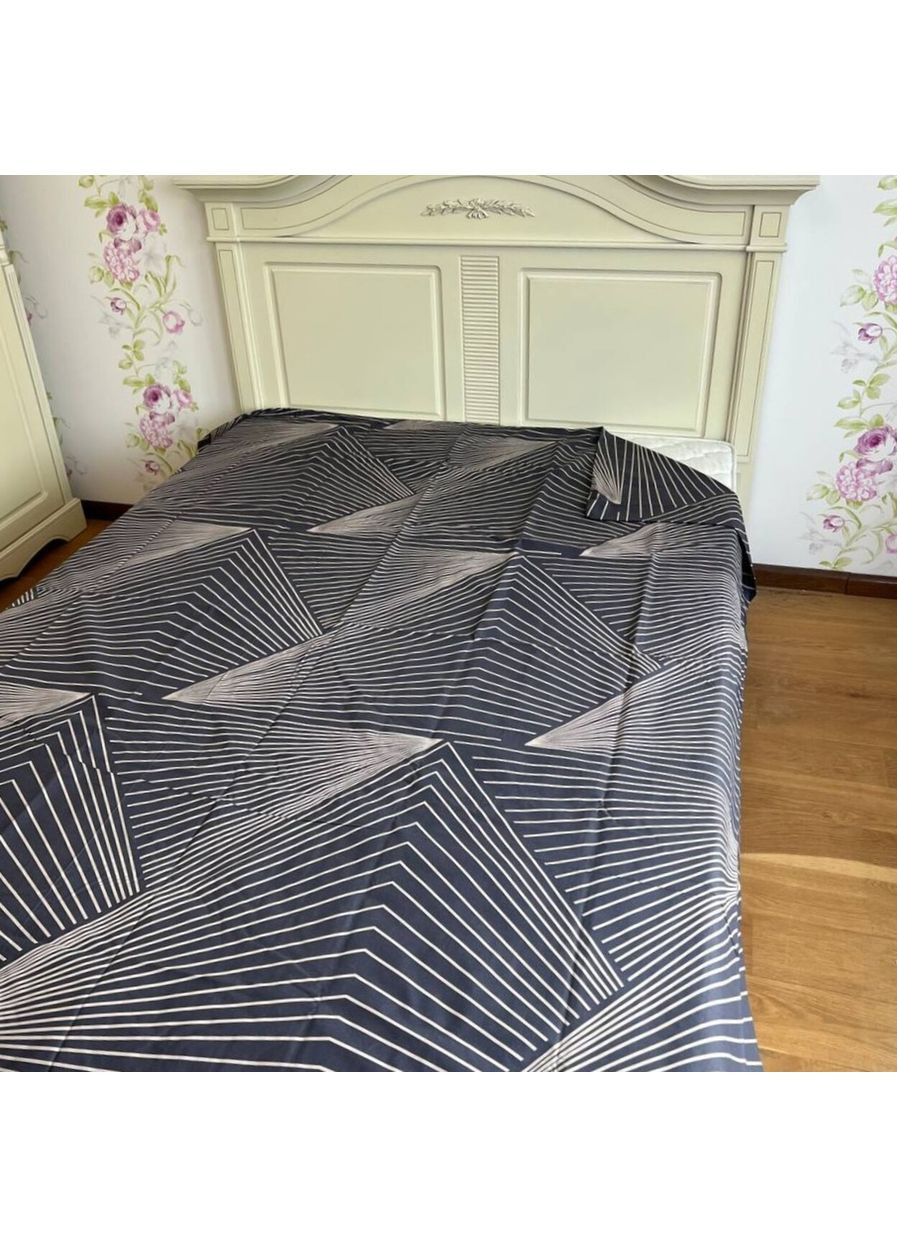 Підковдра на запах полуторна темно-сіра Геометрія Бязь Голд PD1783 Ananasko (366959223)