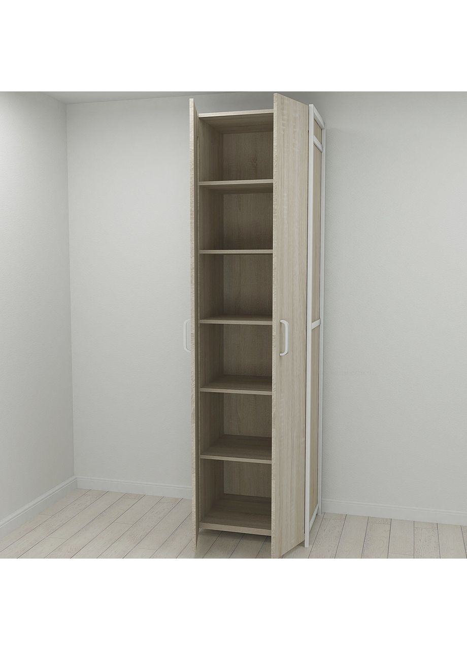 Шкаф Гардероб Уни секция 7 серии Коннект 220x60x50см Белый металл ДСП 16 мм (FRD-104569) Ferrum-decor (362267611)