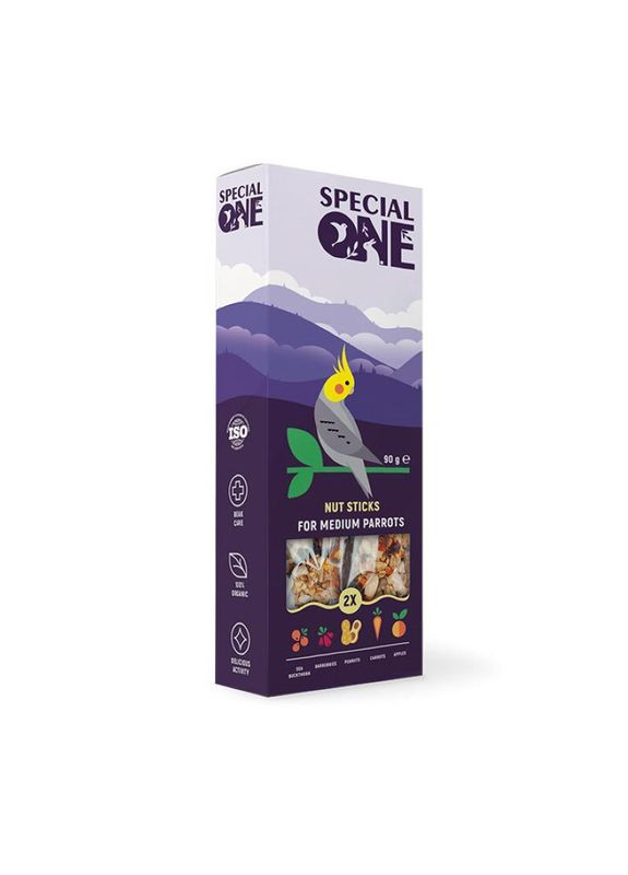 Палички "Горіхові" для середніх папуг - 90 г Special One (329570093)