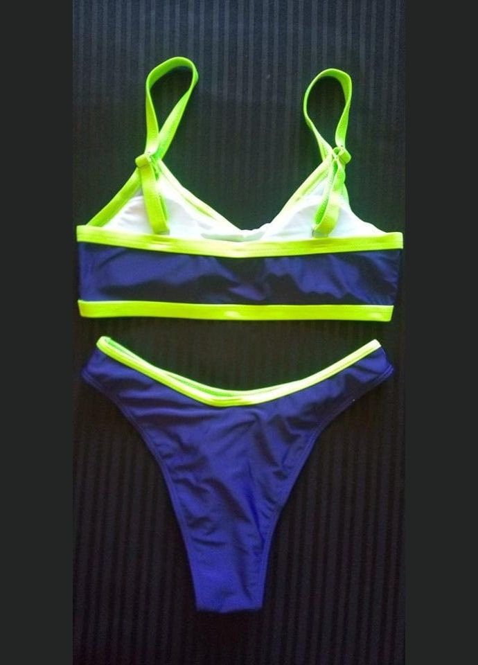 Синий демисезонный женский раздельный купальник (арт.60245) No Brand