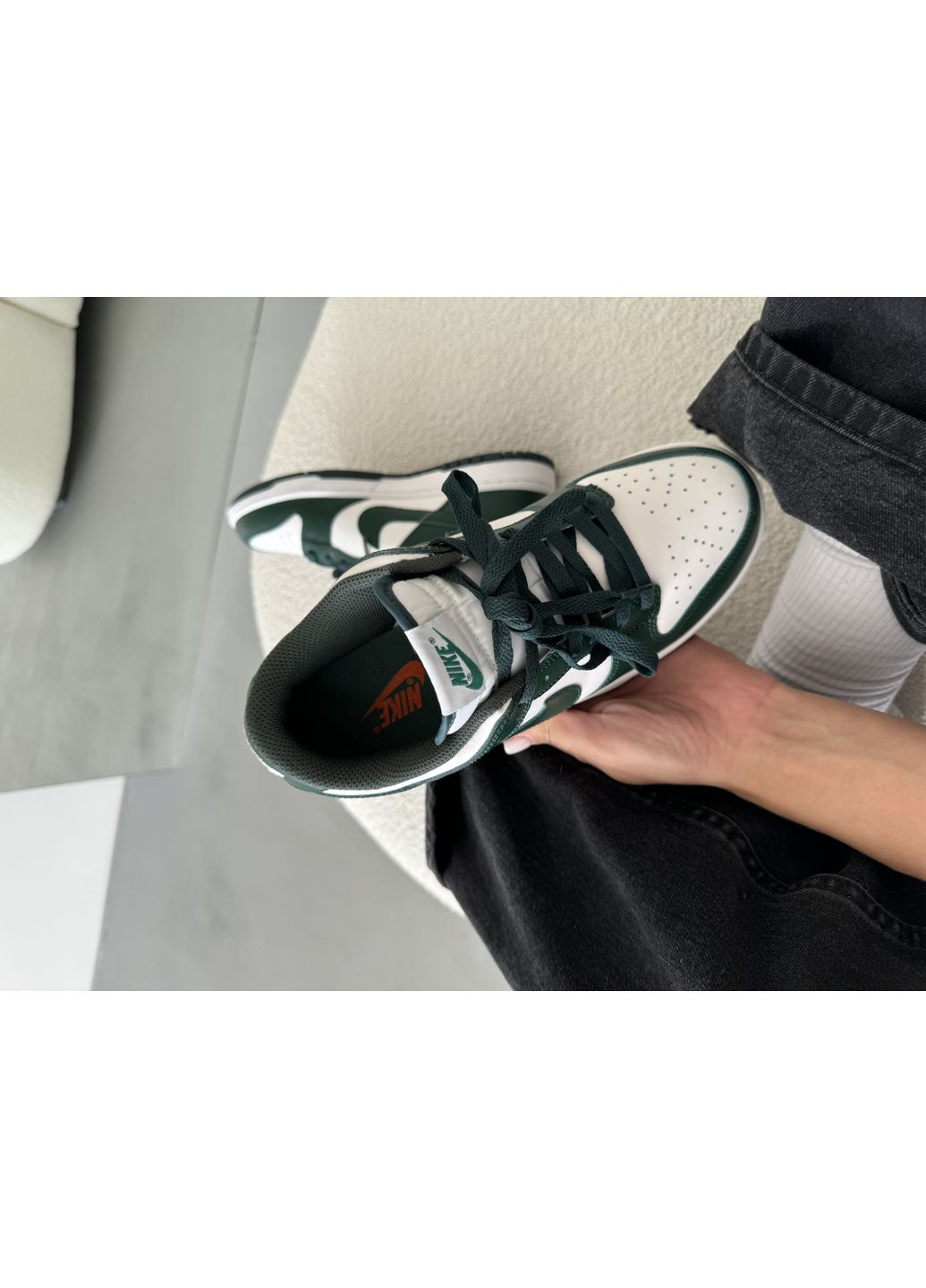 КРОСІВКИ ЖІНОЧІ NIKE DUNK LOW VARSITY GREEN НАЙК СБ ДАНК No Brand сірі демісезони (368862393)