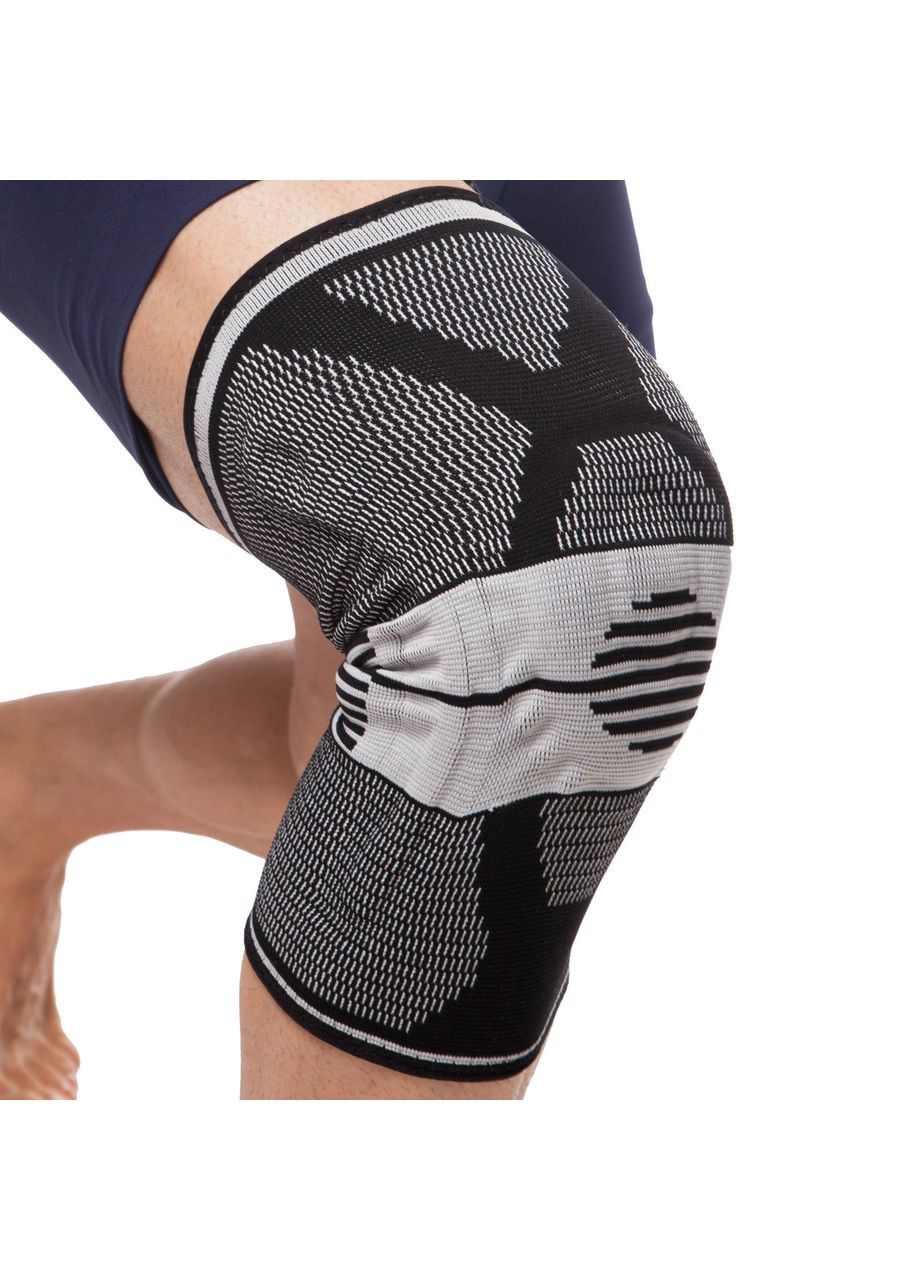 Наколінник із силіконовим кільцем (1шт) 9065 (неопрен, нейлон, розмір L, чорний-сірий) Mute (361437316)
