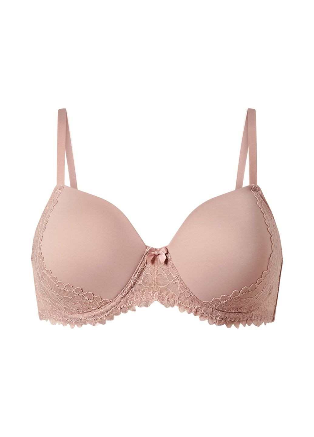 Розовый бюстгальтер с кружевом для женщины lycra® 480609 Esmara полиамид, кружево, эластан