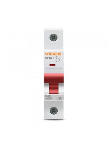 Автоматический выключатель RS4 1п 20А С 4,5кА RESIST Videx (366298516)