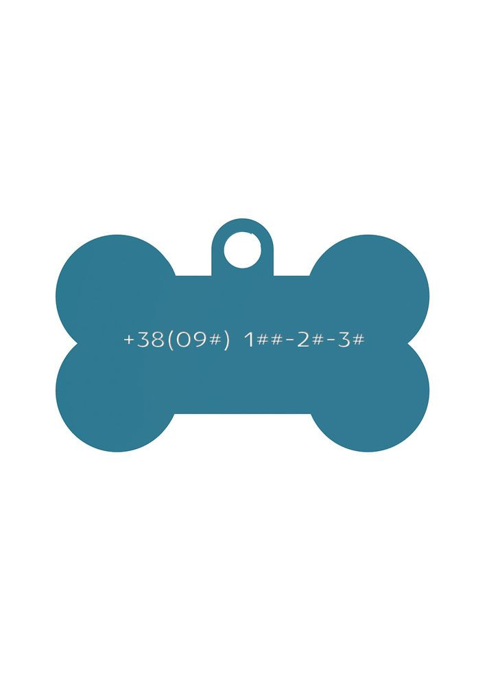 Адресник для собаки Blue 50x35мм Ekostar (367609772)