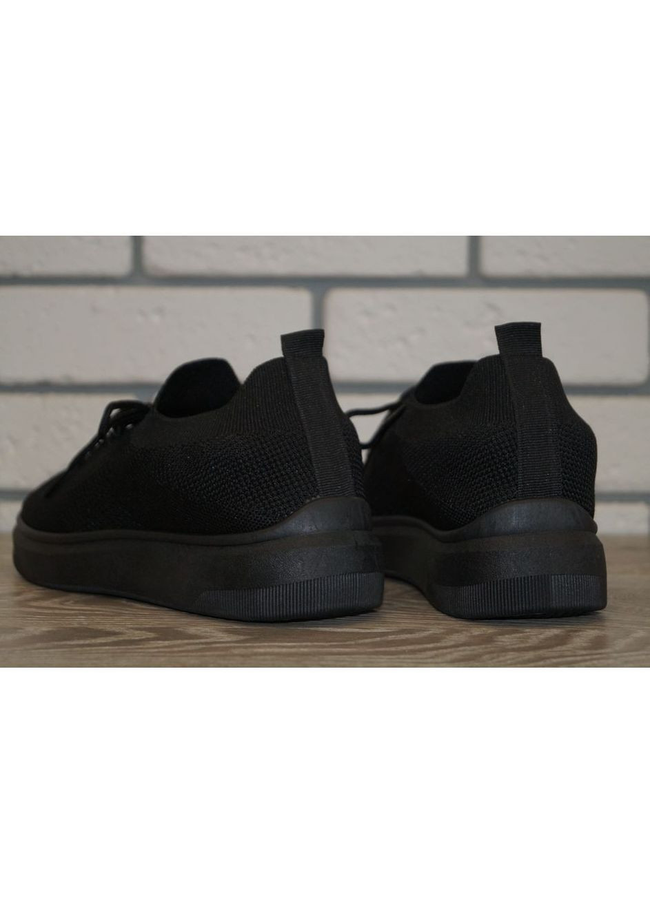 Кроссовки женские текстильные черные MaiNelin чёрные демисезоны (369592181)