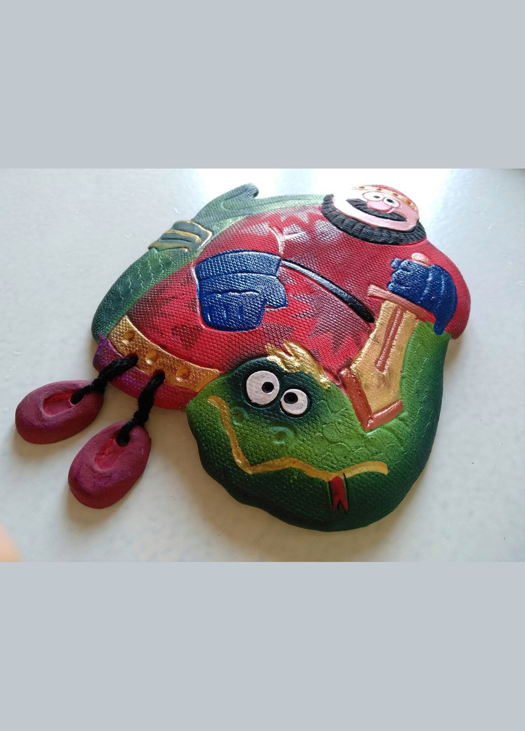 Керамическое настенное панно "Богатырь с Драконом" Коти&Ангели (301533116)