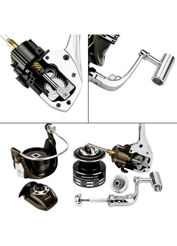 Катушка безынерционная BY Black для спиннинга 1шт Yumoshi (336193392)