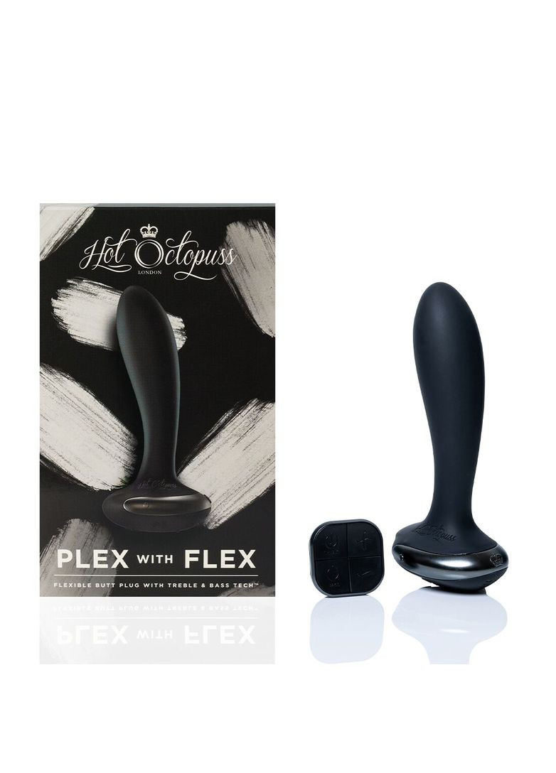 Анальная вибропробка PleX with flex, Treble and Bass Technology, 2 мотора, пульт ДУ - CherryLove Hot Octopuss (339867185)