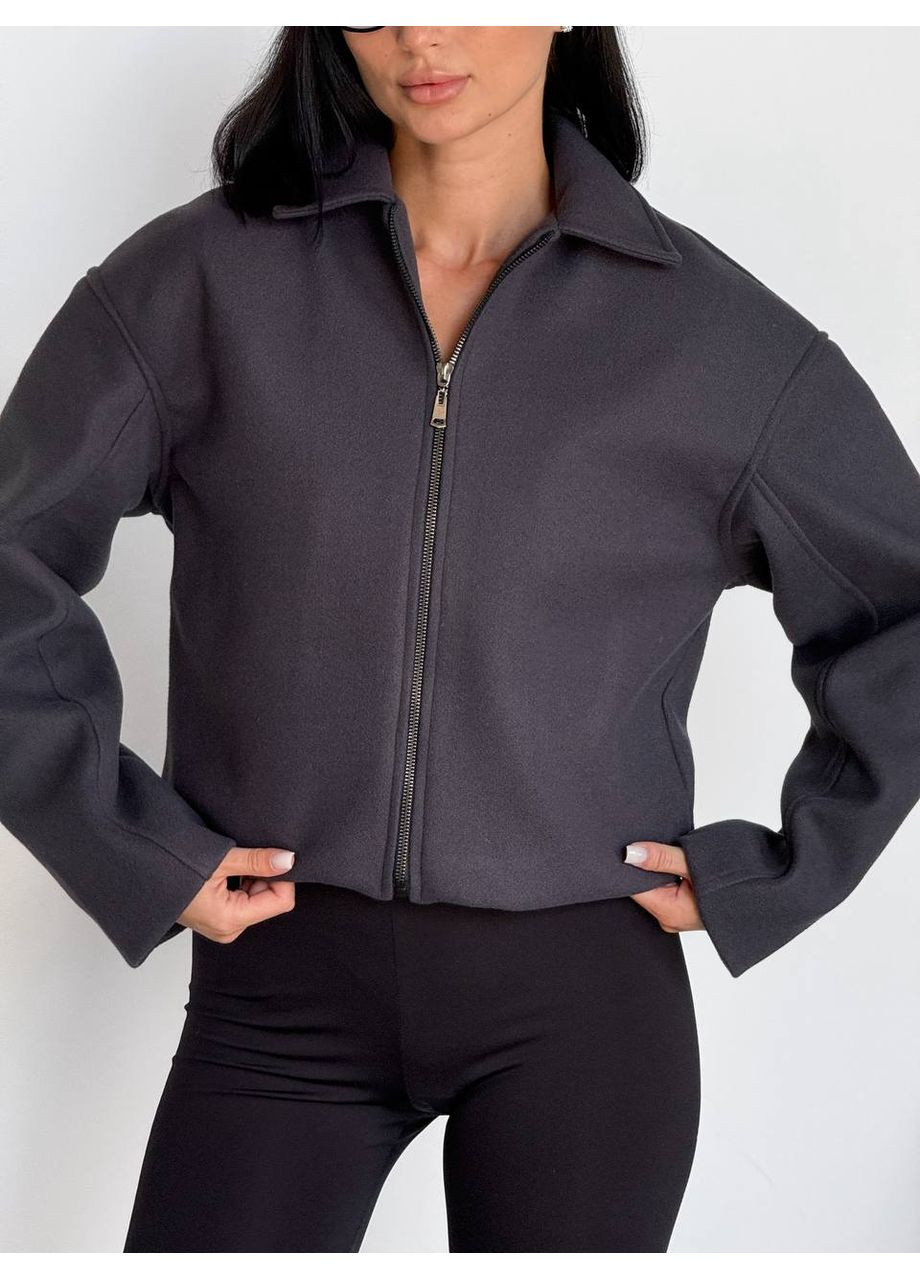 Базовый кашемировый бомбер на подкладке – Размерная сетка в описании. GD/GL Модний простір на молнии (364965600)