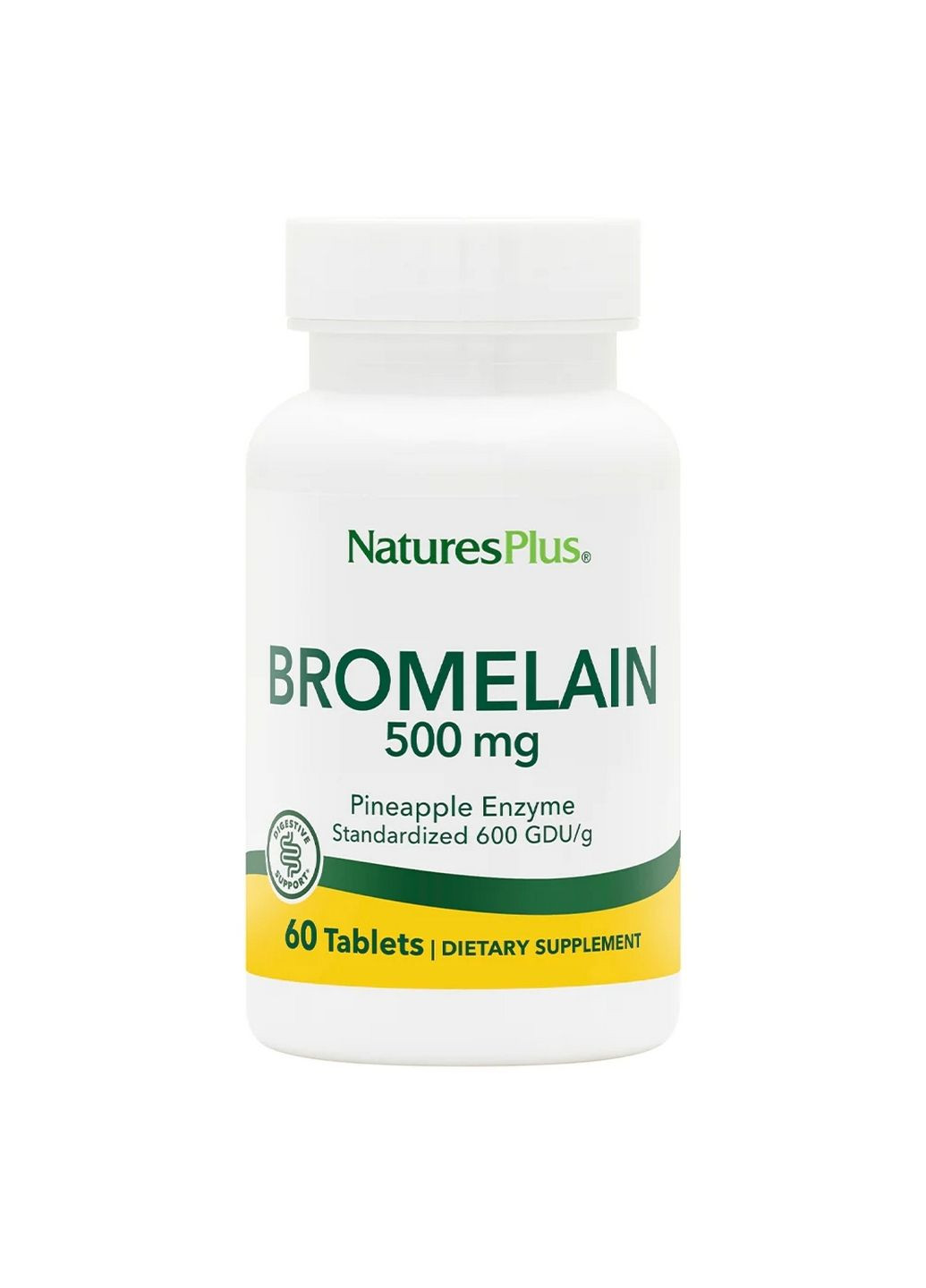 Натуральная добавка Bromelain 500 mg, 60 таблеток Natures Plus (293341061)
