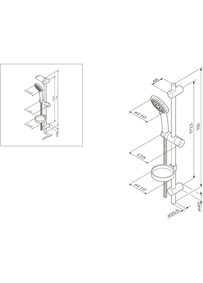 Душевый гарнитур Like (F0180000) AM.PM (336146688)