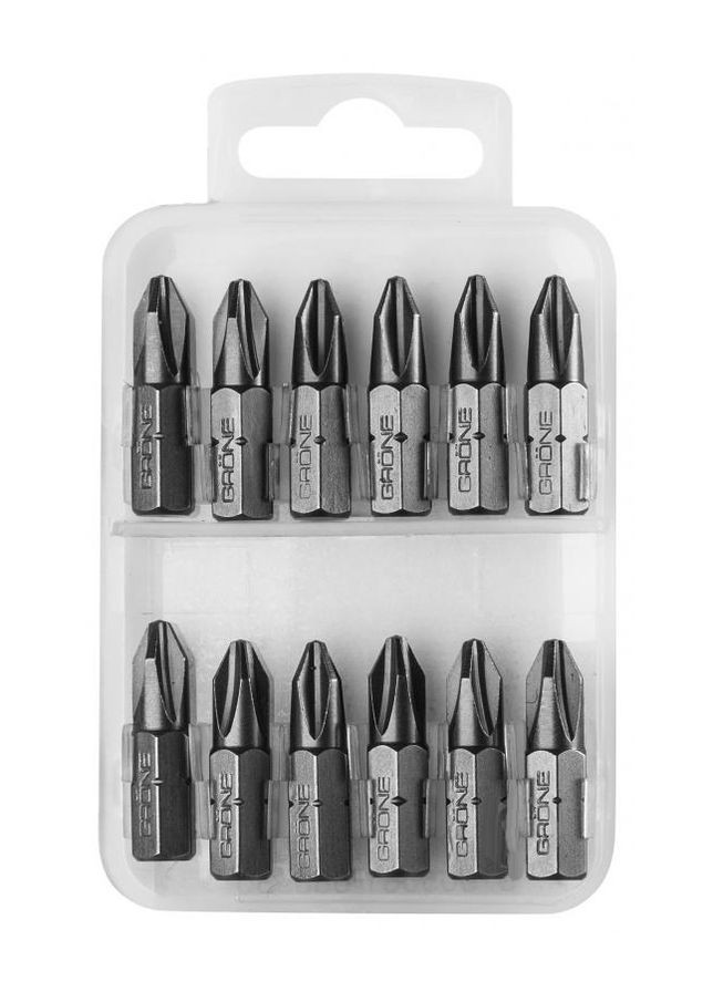 Набір біт Grone 12 шт. 2209-580012 Hardy (360881382)