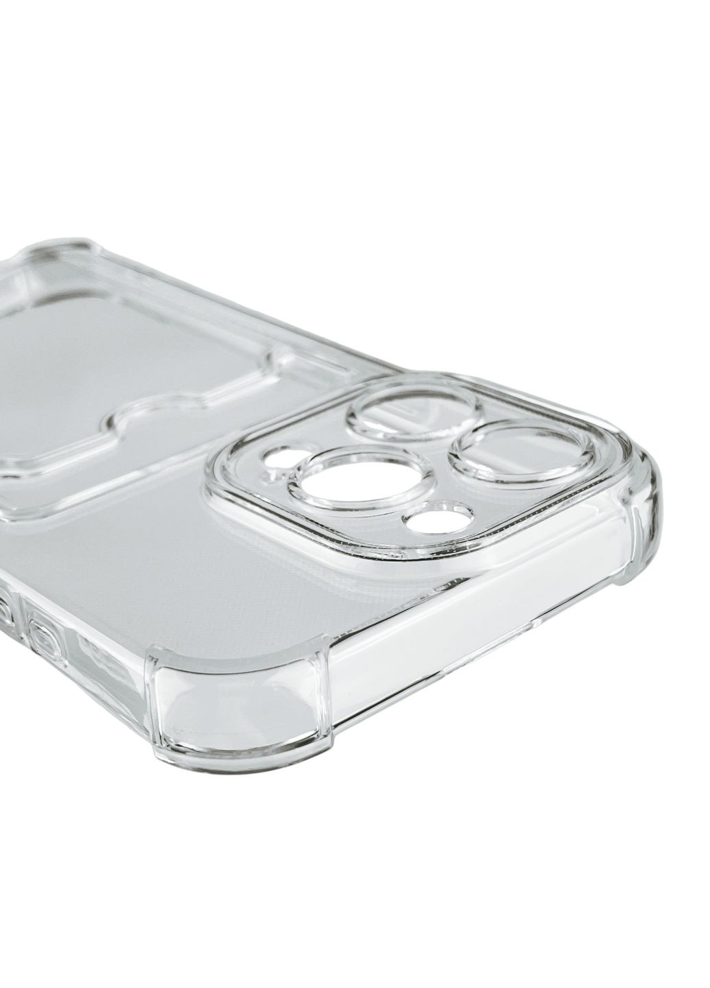 Чехол для iPhone 15 Pro с бронь углами с карманом для визиток карточек k-pop на айфон 15 про прозрачный Apple (366023513)