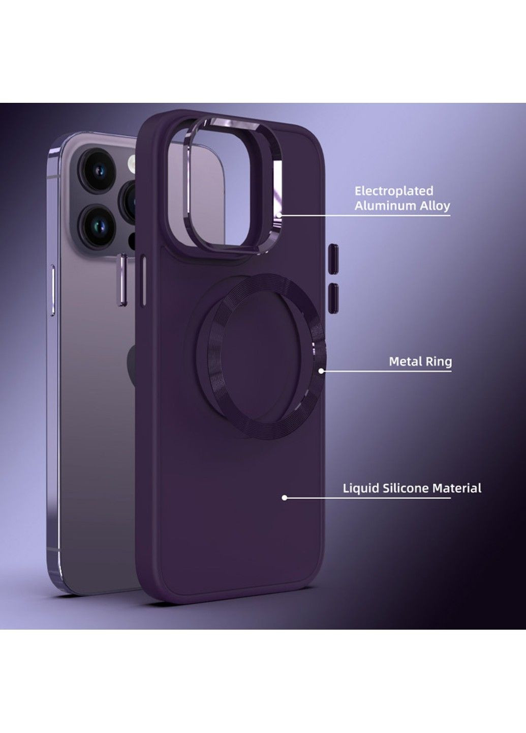 TPU чехол Bonbon Metal Style with MagSafe для Apple iPhone 13 Pro (6.1") Epik (292314058)