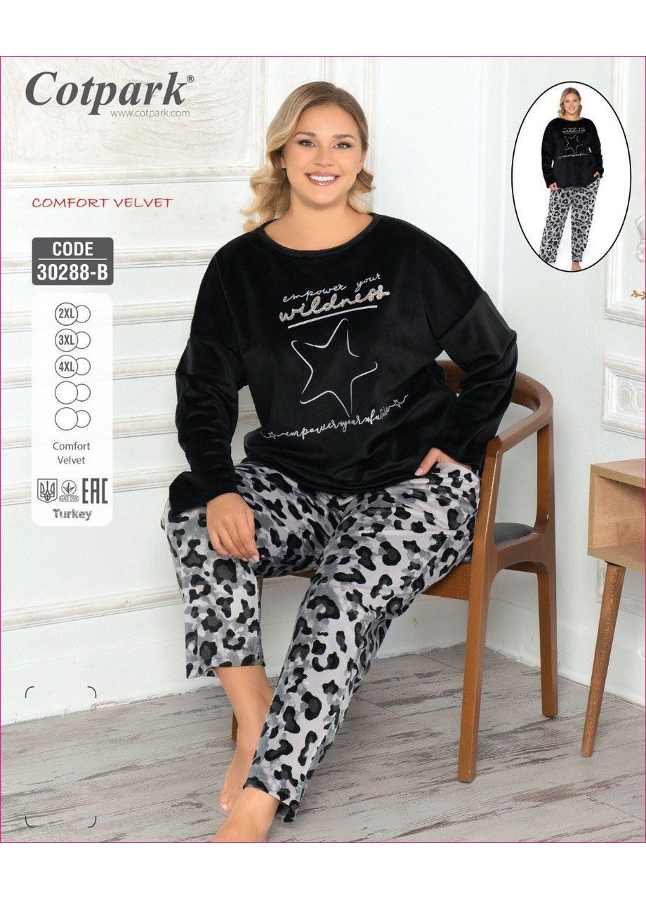 Чорний демісезонний костюм (толстовка, штани) Cotpark