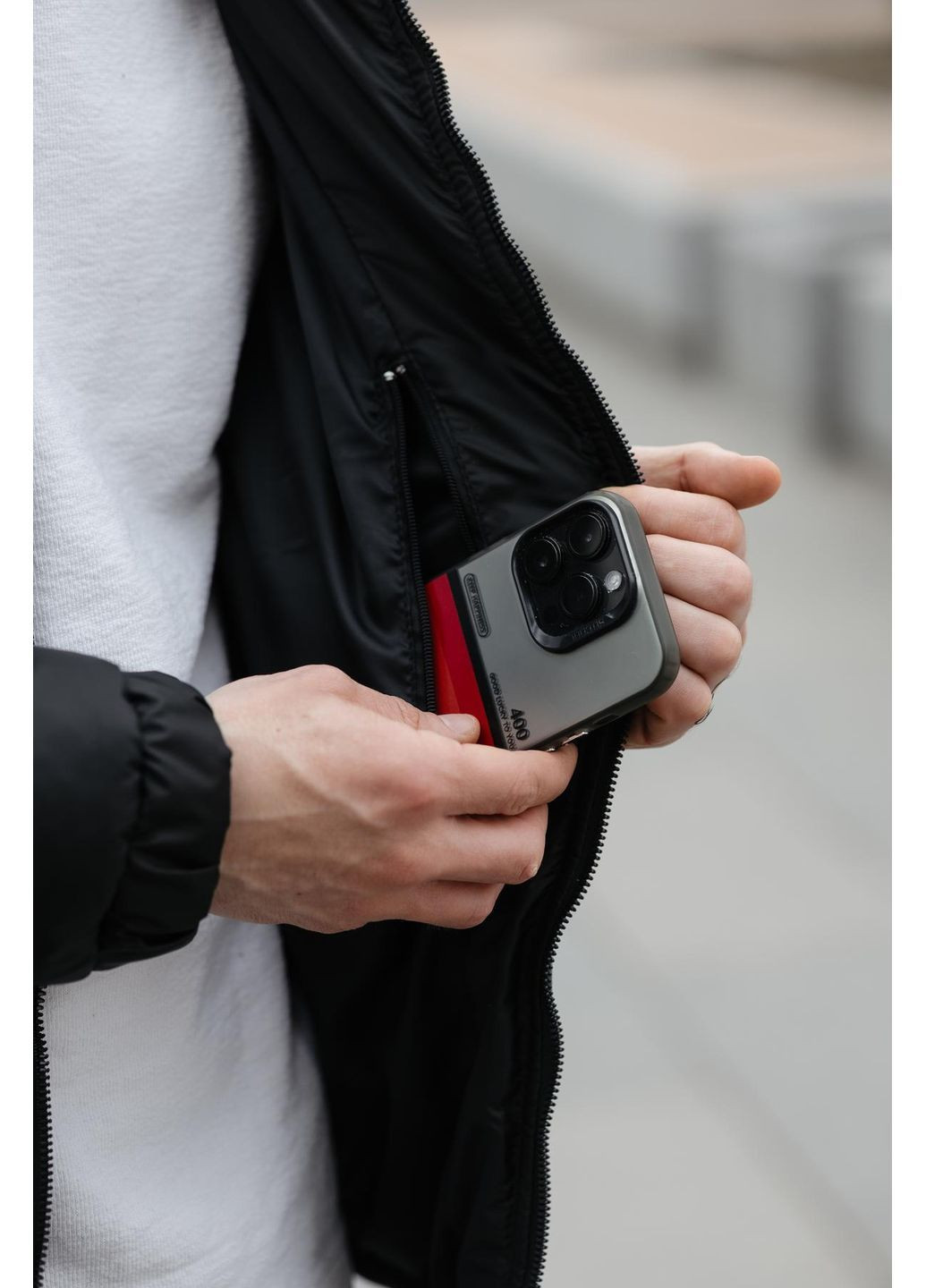 Чорна куртка міцна, водонепроникна тканина повномірні розміри No Brand