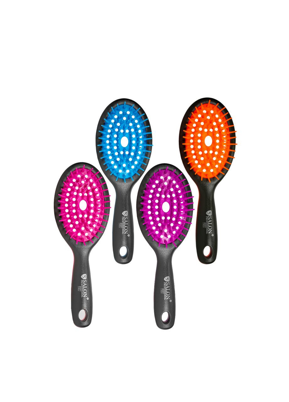 Щітка для волосся масажна продувная 8H061 Блакитна Salon Professional (367991215)