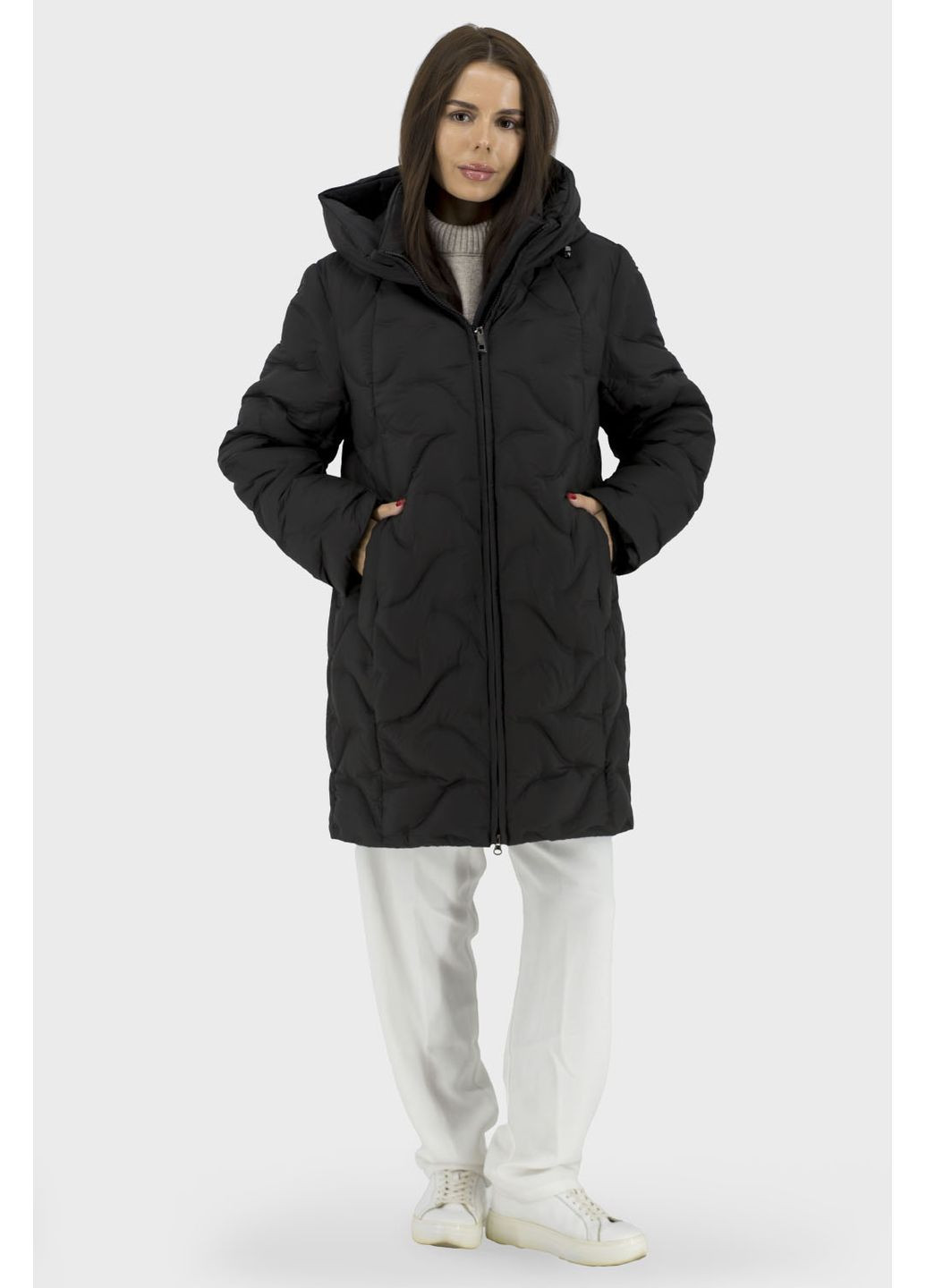 Чорний зимній Пуховик No Brand