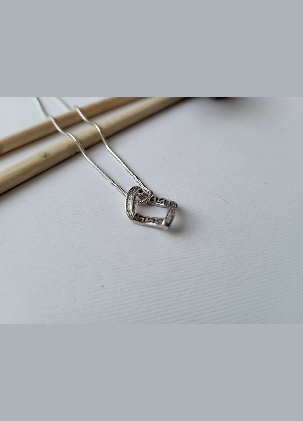 Срібна підвіска кулон срібло 925 проба покрите родієм Міандр 1.00 г 3118р No Brand (306742659)