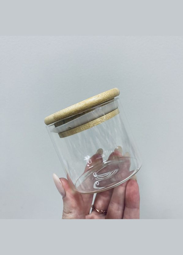 Банка стеклянная с бамбуковой крышкой 150 мл R92820 Stenson (323483261)