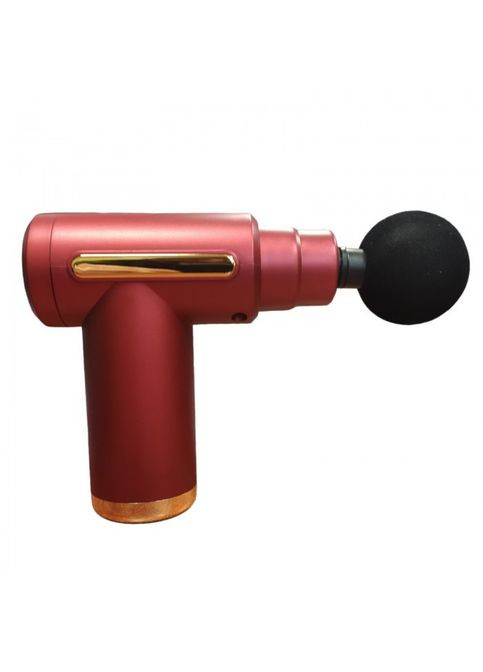 Масажер Акумуляторний для тіла м'язовий портативний ручний 4 насадки Fascial Gun 8673 Червоний No Brand (323486176)