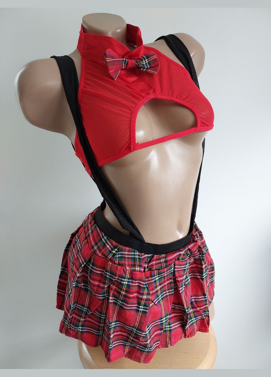 Червоний демісезонний костюм вчителька школярка для рольових ігор комплект білизни No Brand