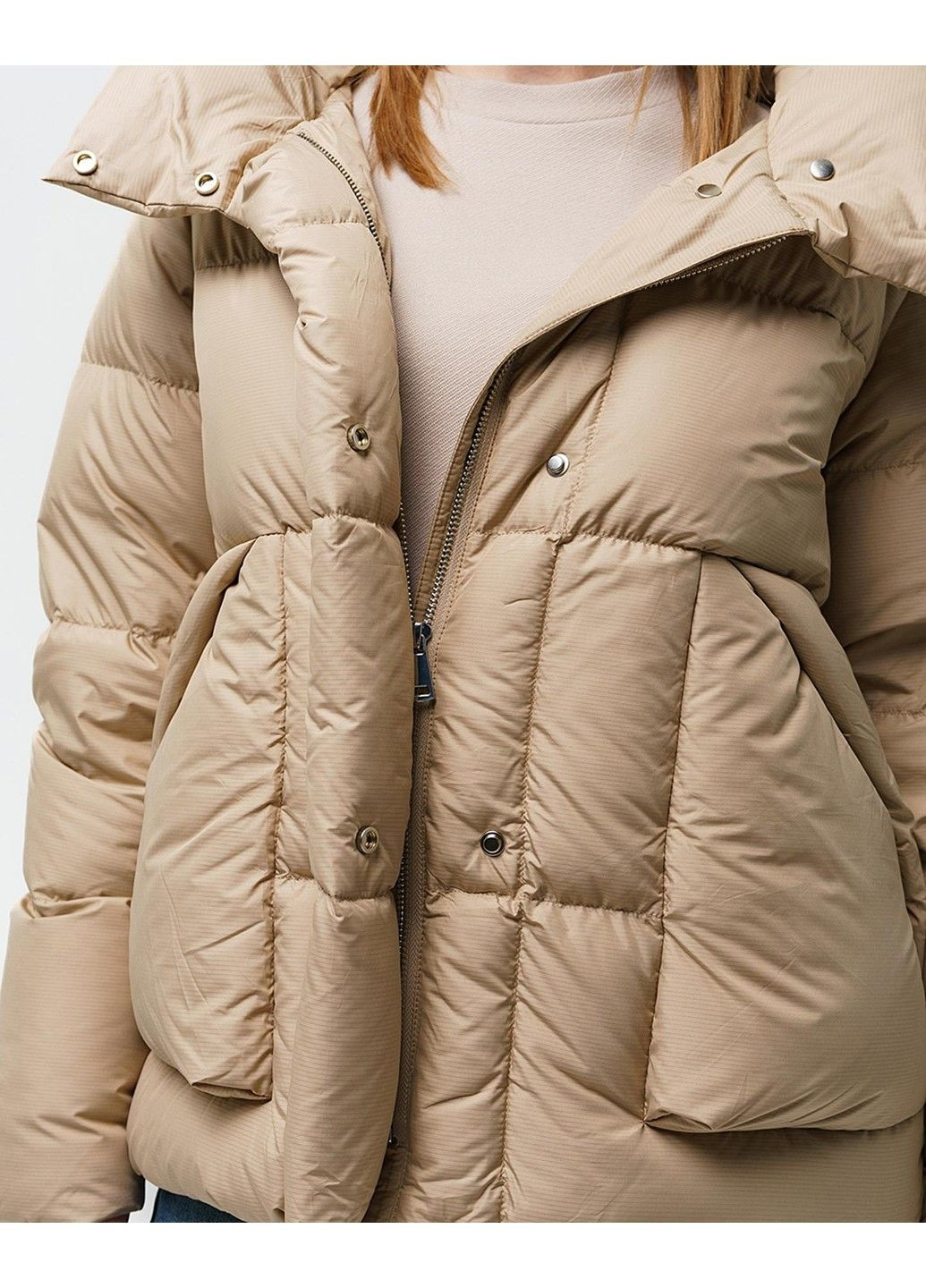 Бежевая зимняя куртка 21 - 04286 Vivilona