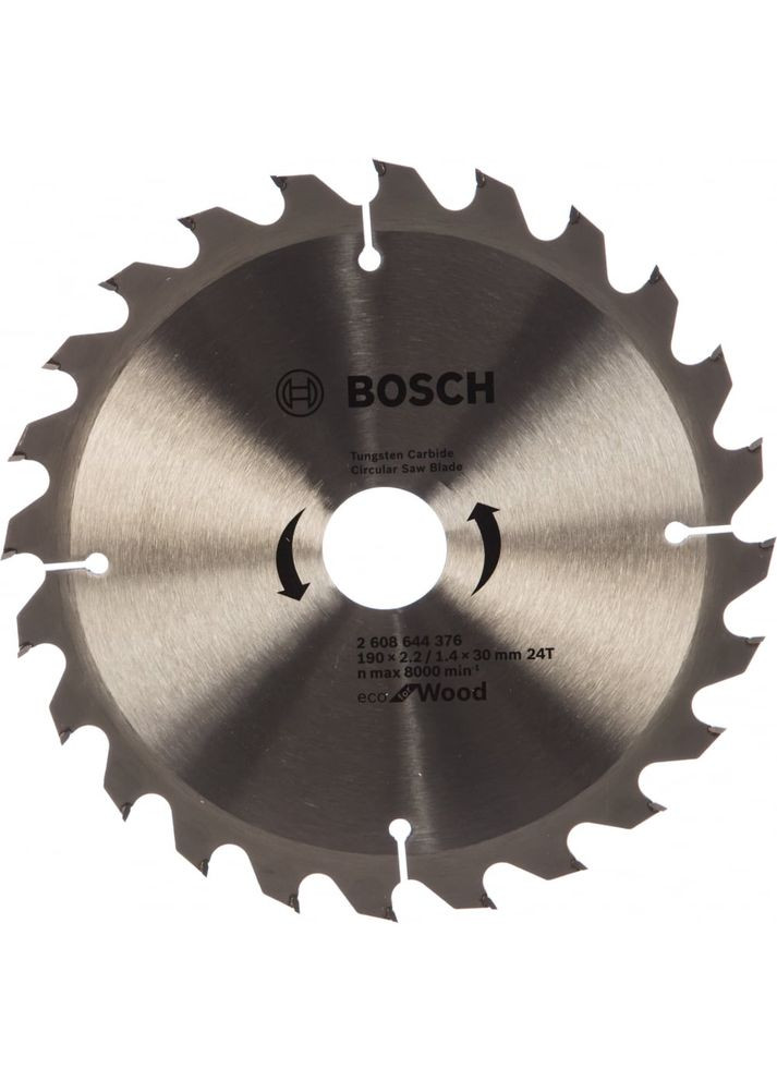 Пильный диск Eco for Wood (190x30x2.2 мм, 24 зубьев) по дереву (23427) Bosch (267819090)
