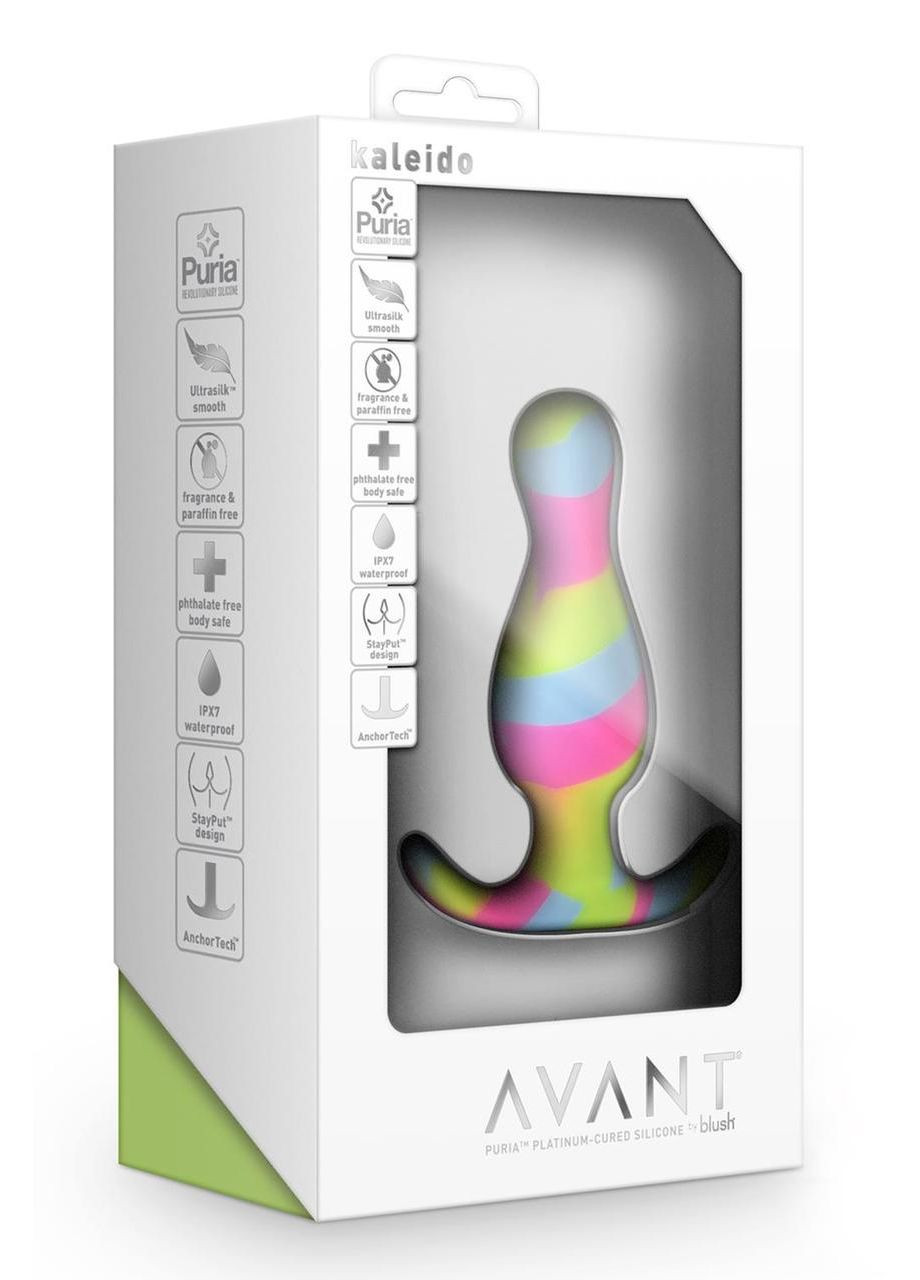 Анальная пробка конусообразная со стопером Avant Kaleido разноцветная Blush (303880572)