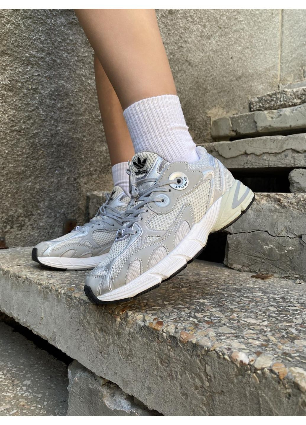 Сірі Осінні кросівки чоловічі adidas astir grey silver адідас No Brand