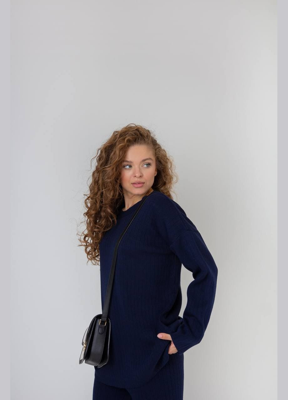 Костюм трикотажний oversize 325896 темно-синій АМА (292714227)