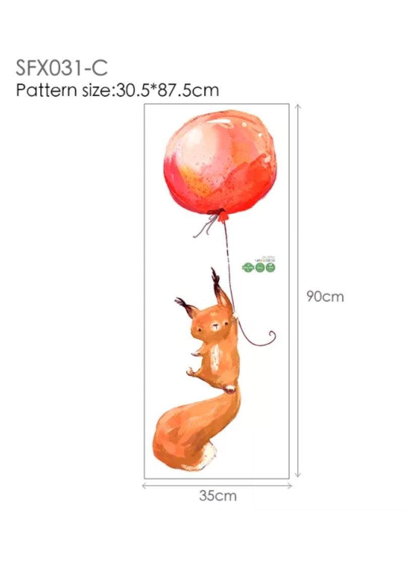 Наклейка на стену в детскую Белочка на воздушном шарике (лист 35 х 90 см) Б19433 No Brand (302242036)