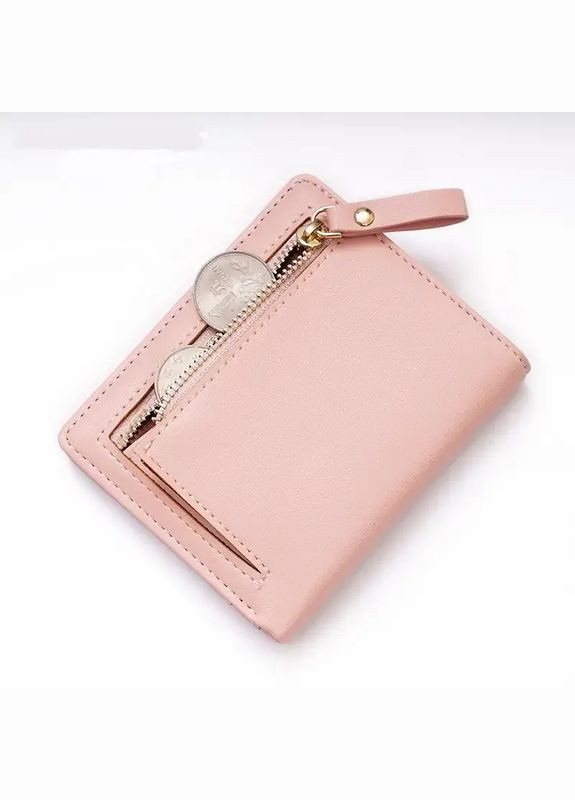 Жіночий гаманець шкіряний з монетницею, маленький гаманець шкіра PU, корейський гаманець рожевий AAA (340467525)