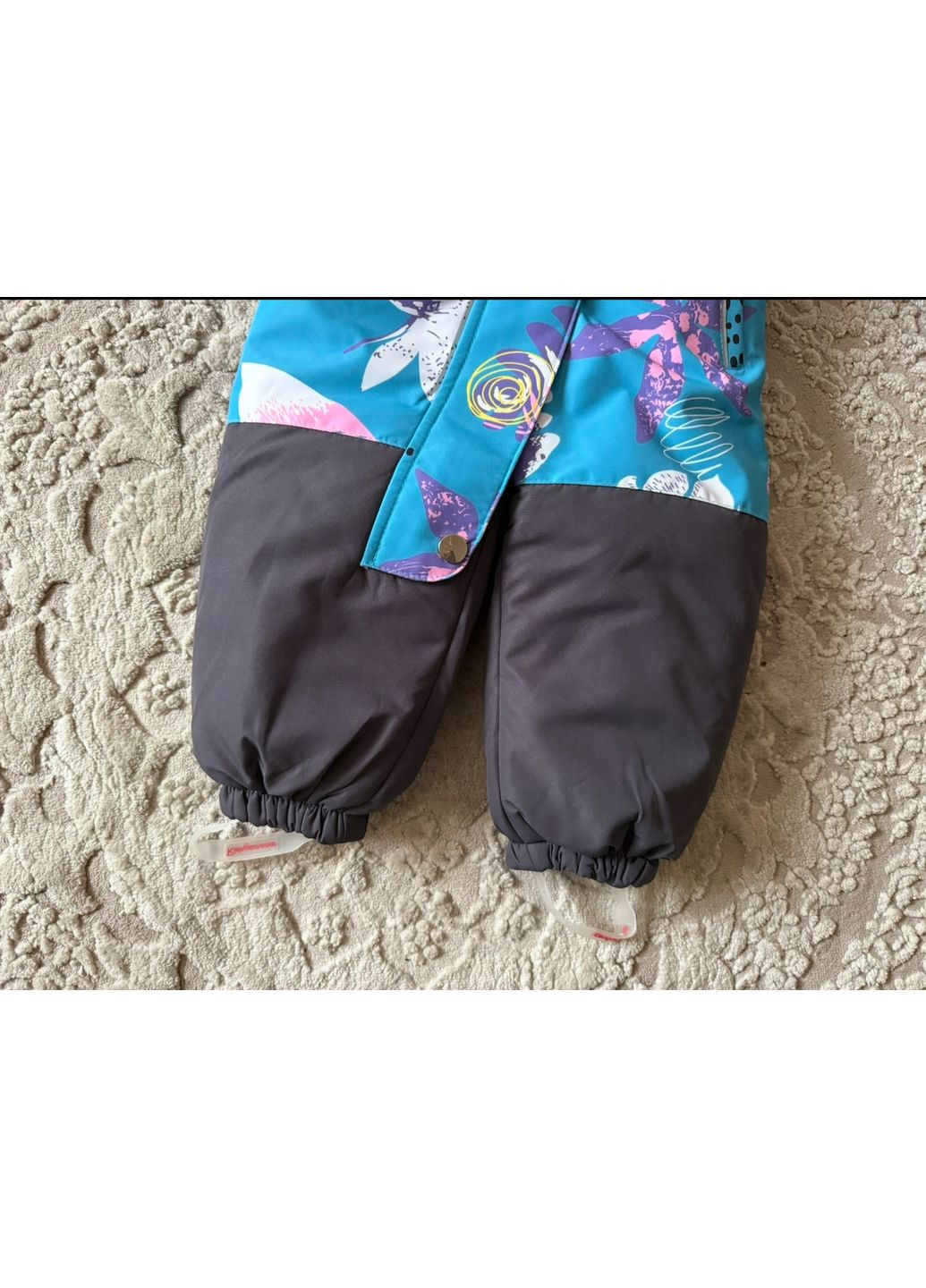 Дитячий суцільний зимовий комбінезон на дівчинку 74-98 No Brand (369735456)