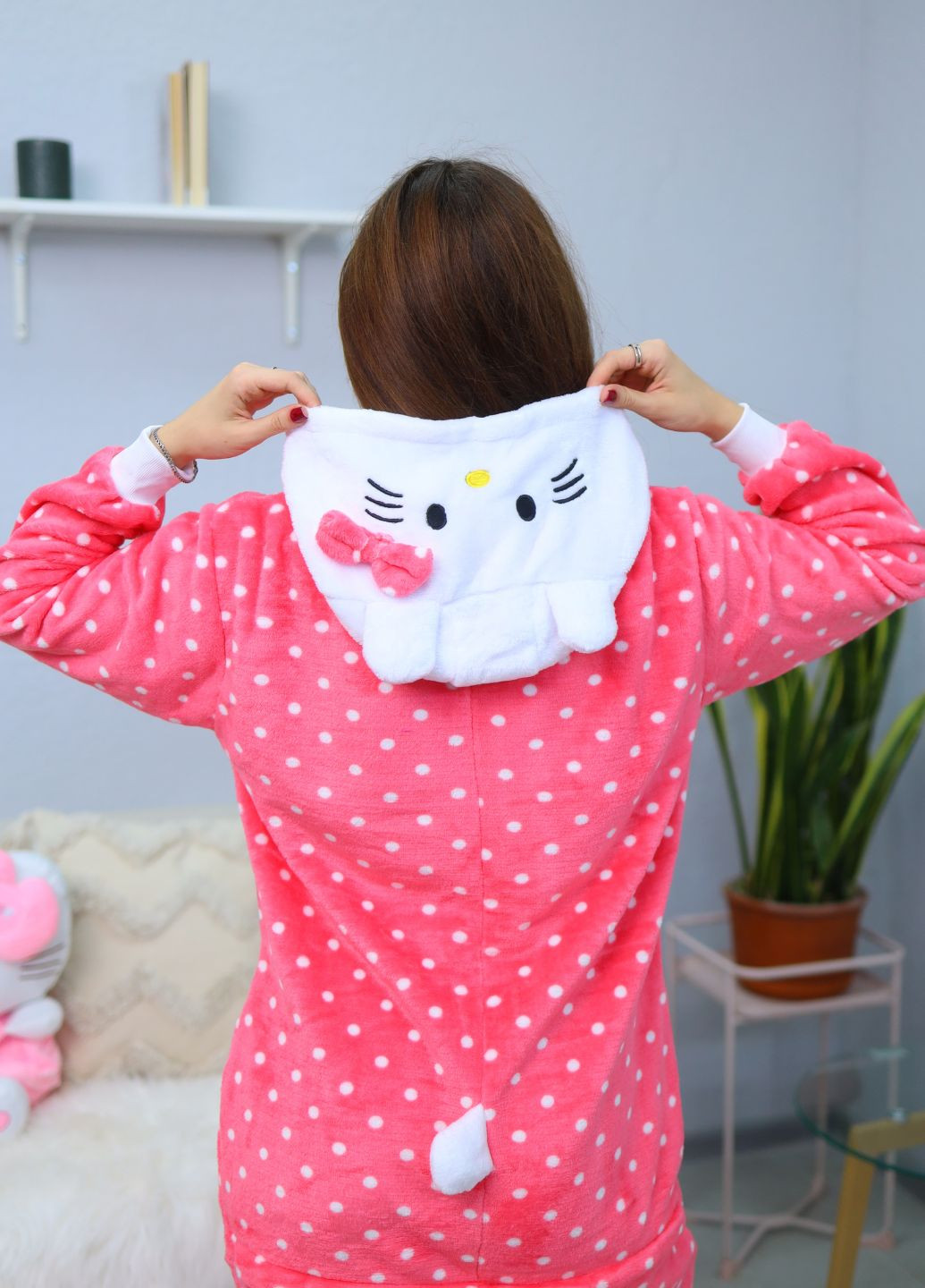 Кігурумі плюшеве в горошок з капюшоном Hello Kitty (1084) My Kigu (340960755)