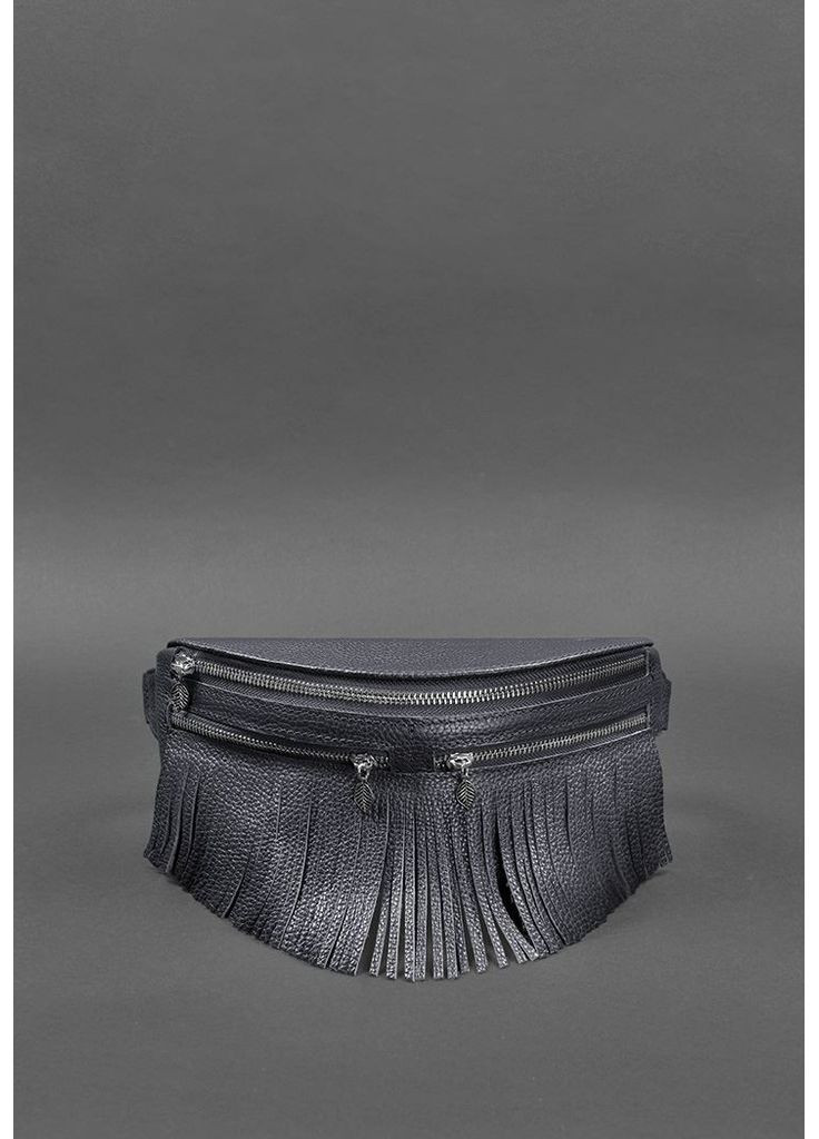 Шкіряна жіноча сумка на пояс Spirit темно-синя BlankNote поясна сумка (348359286)