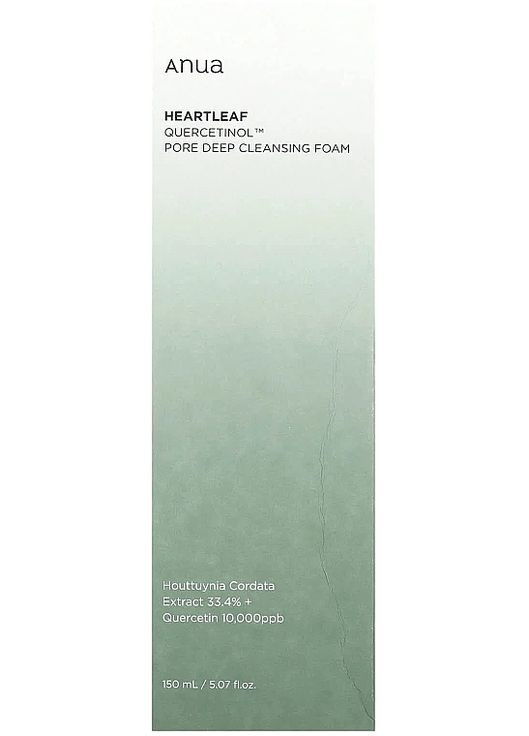 Глибокоочищувальна пінка для обличчя Heartleaf Quercetinol, Pore Deep Cleansing Foam 150ml (1298756-18768039) Anua (368667936)
