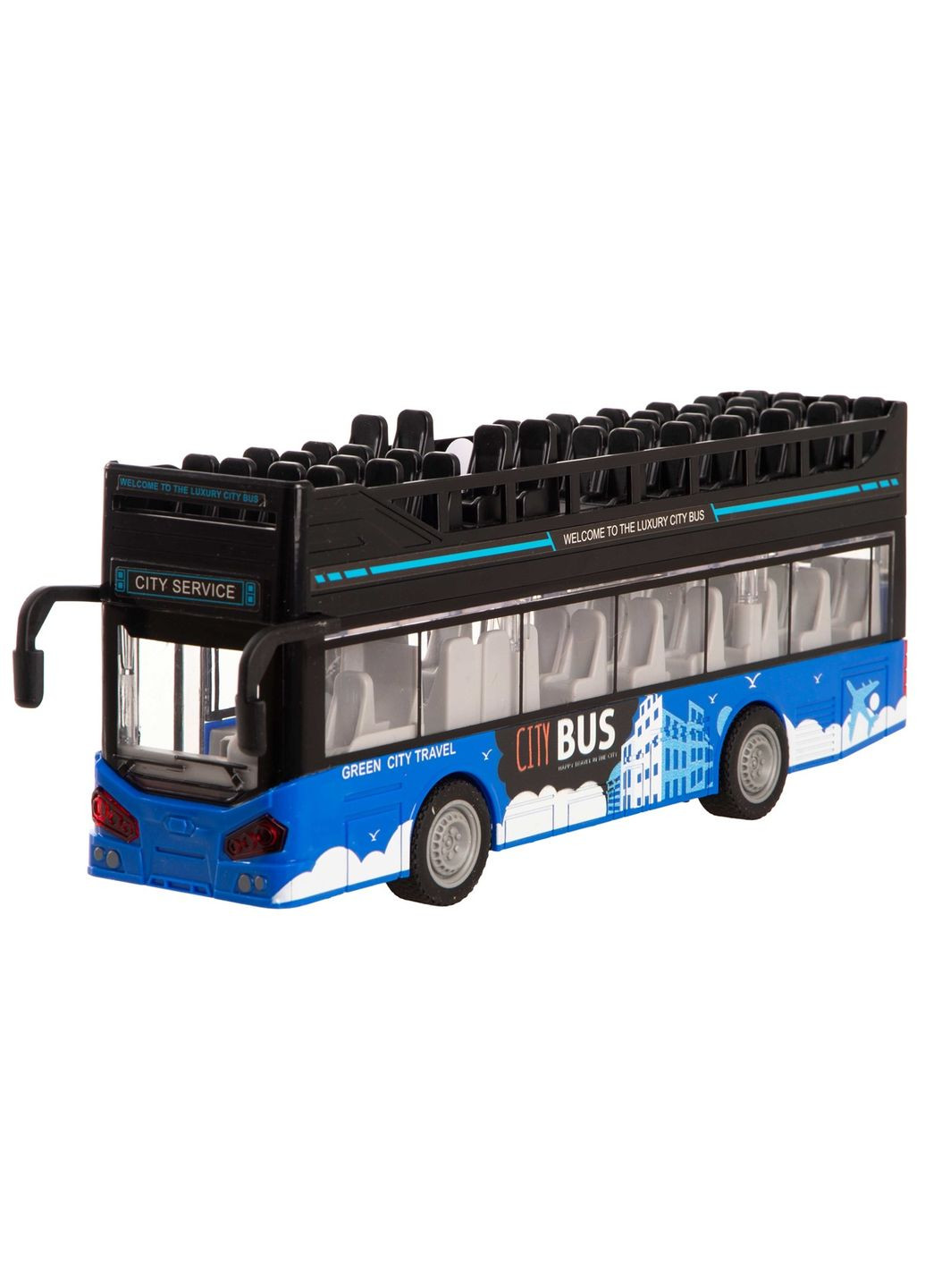 Іграшка Інерційний двоповерховий автобус зі звук. та світл. ефектами, дверцята відкриваються (7080887) DIY TOYS (360397595)